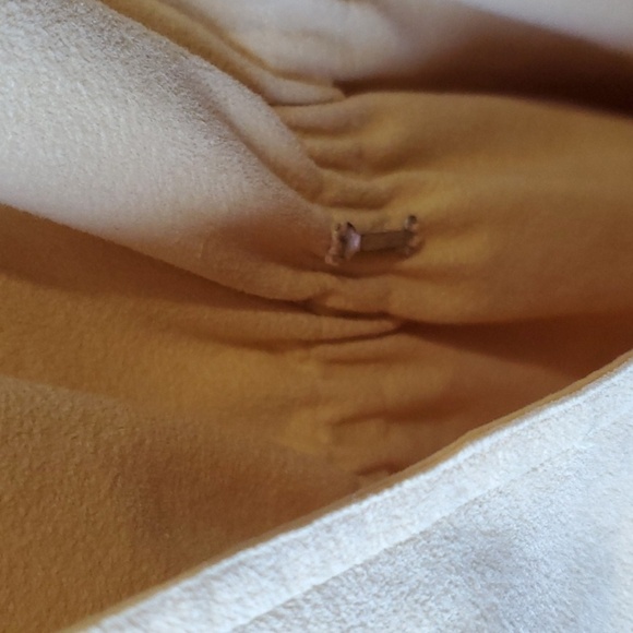 Halston RARE Saks Fifth Ave Vintage 1970 vintage yellow ultra suede wrap p2p 18 - Picture 9 of 16